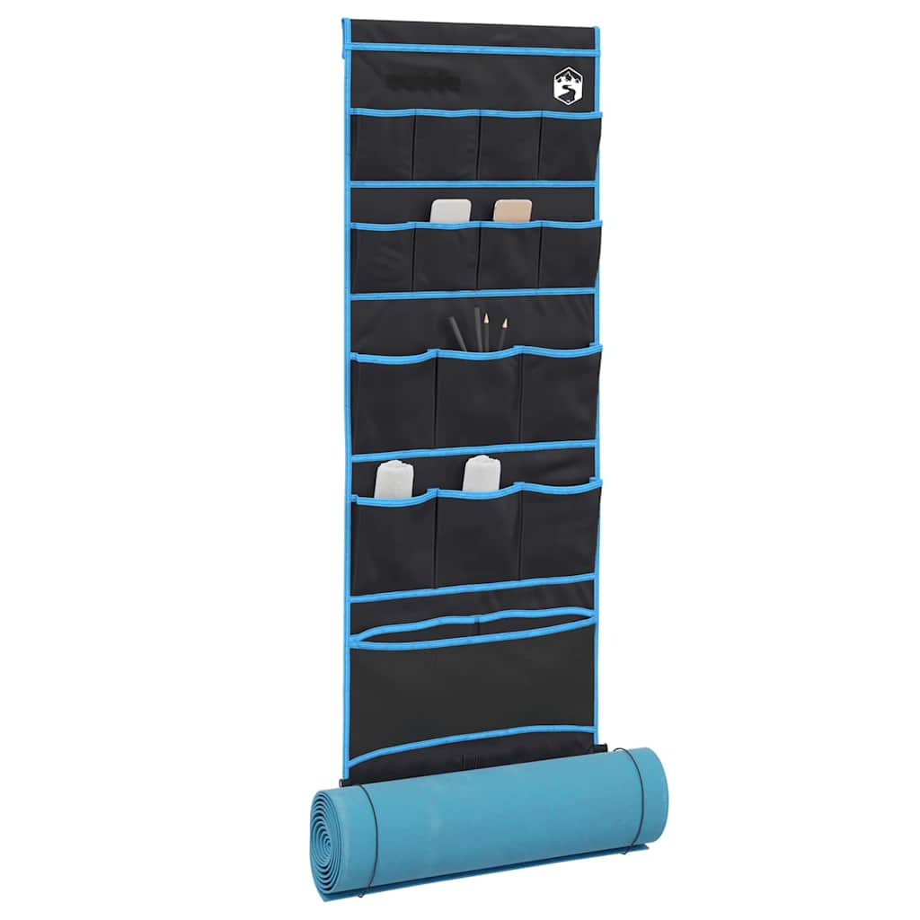 VidaXL Aufbewahrungstasche mit Stauraum Schwarz und Blau 125 x 48 cm Oxford