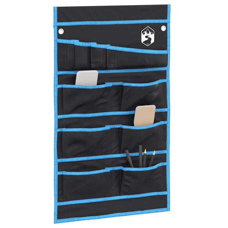 VidaXL Aufbewahrungstasche mit Stauraum Schwarz und Blau 63,5 x 40 cm Oxford