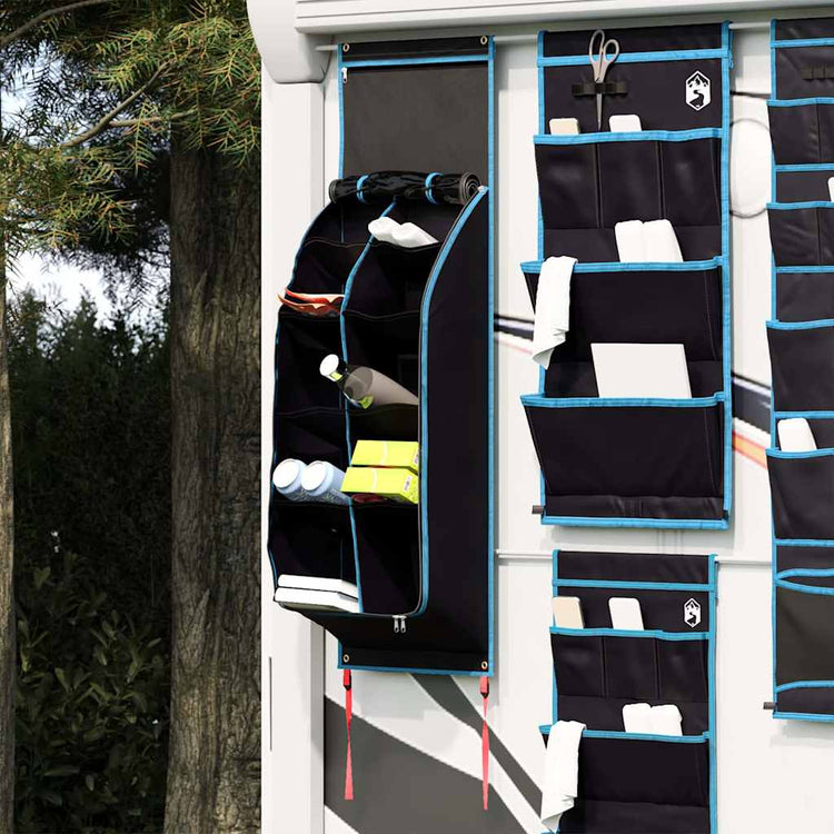 VidaXL Aufbewahrungstasche mit Stauraum Schwarz und Blau 140 x 43 cm Oxford