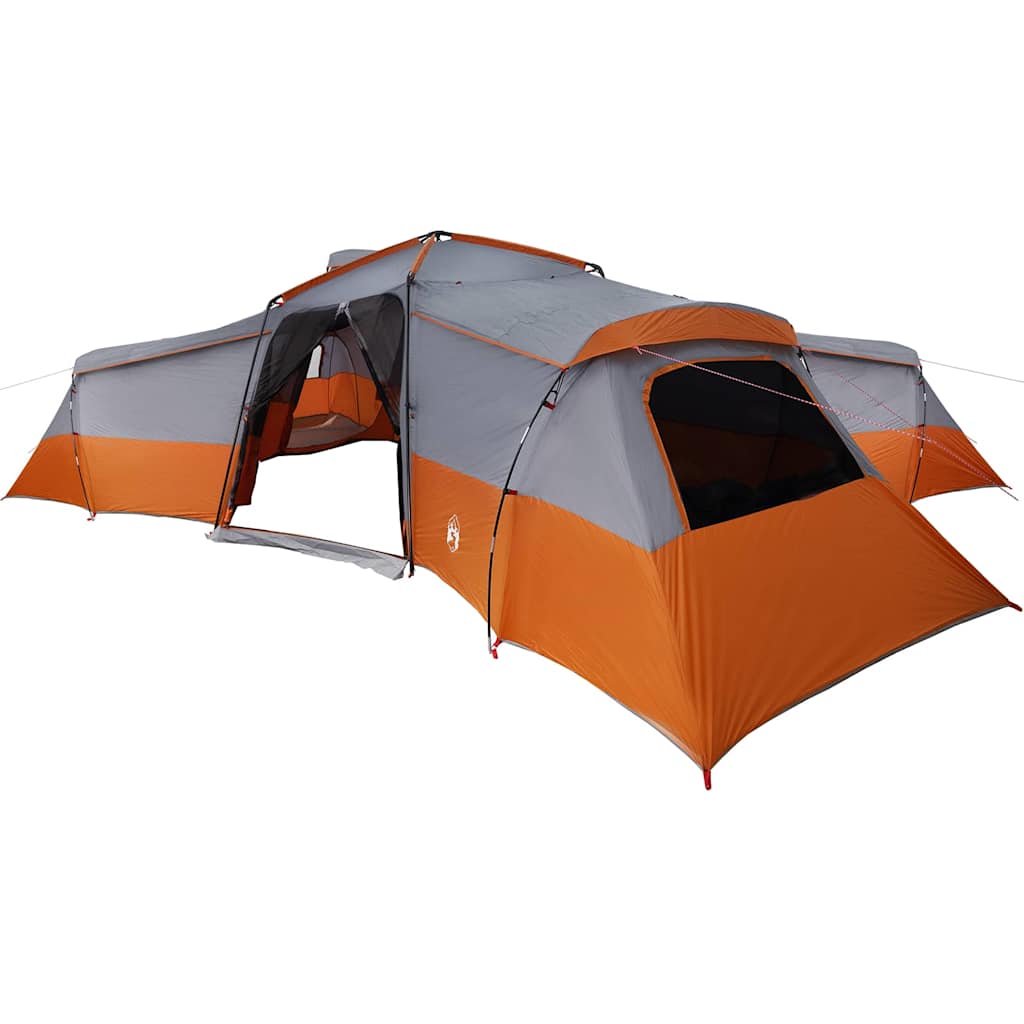 Vidaxx Familienzelt mit Dach grau und orange 833 x 585 x 216 cm Taft