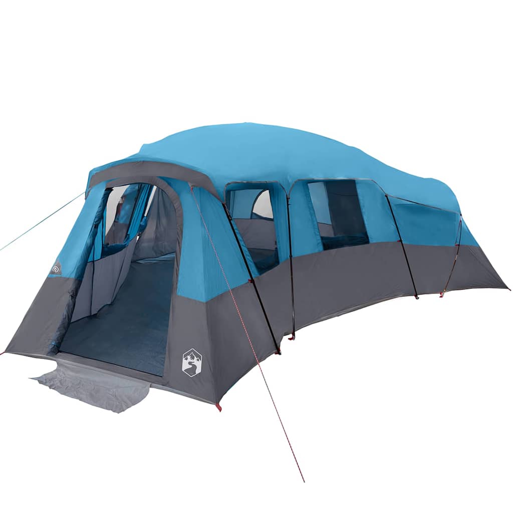 Vidaxx Familienzelt mit Dach mit Stauraum, blau, 762 x 655 x 218 cm, Taft