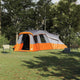 Vidaxx Familienzelt mit Dach grau und orange 762 x 655 x 218 cm Taft