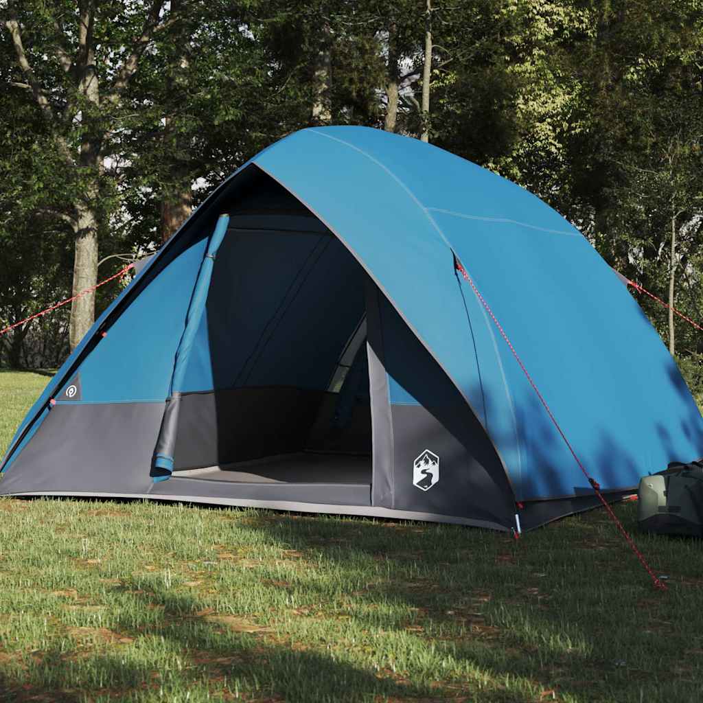 VidaXL Campingzelt mit Dach mit Stauraum blau 320 x 275 x 190 cm Taft