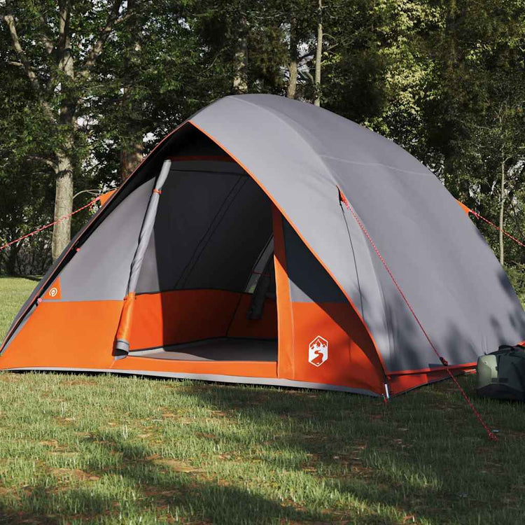 VidaXL Campingzelt mit Dach grau und orange 320 x 275 x 190 cm Taft