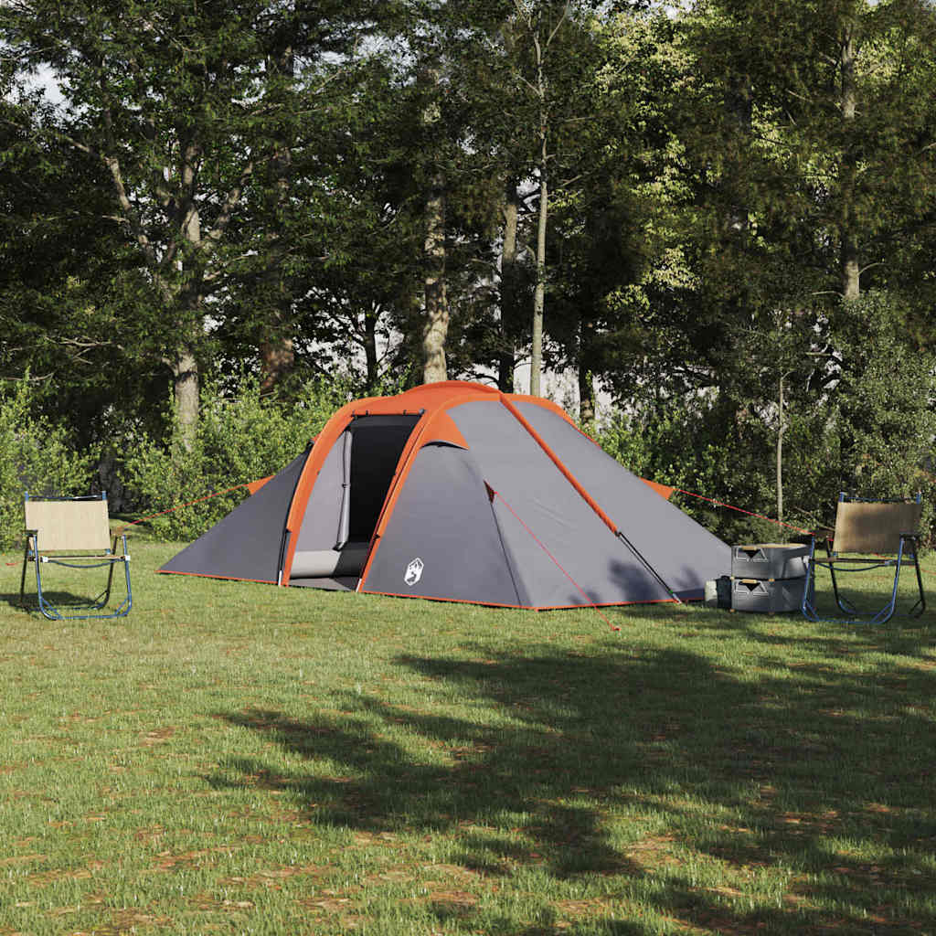 Vidaxx Tunnelzelt mit Dach grau und orange 510 x 240 x 156 cm Taft