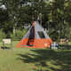 Vidaxx Tipi-Zelt mit Dach grau und orange 383 x 338 x 217 cm Taft