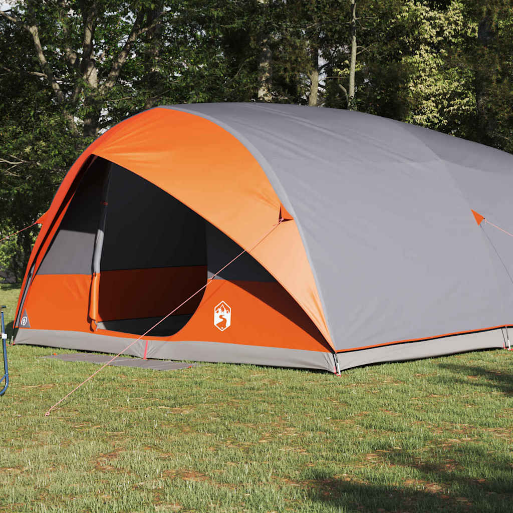 Vidaxx Tunnelzelt mit Dach grau und orange 500 x 348 x 200 cm Taft
