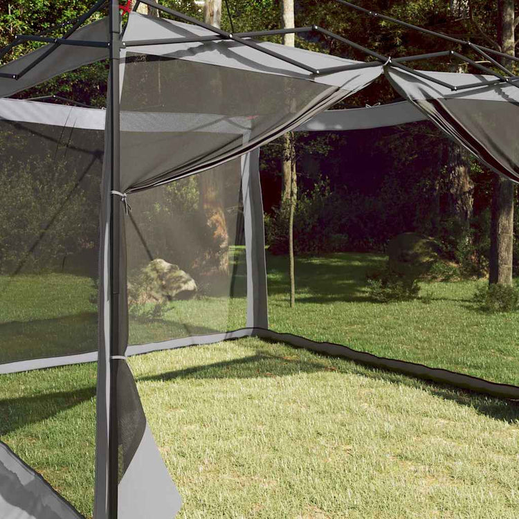 VidaXL Innenzelt mit Dach grau und orange 303 x 303 x 196 cm Taft