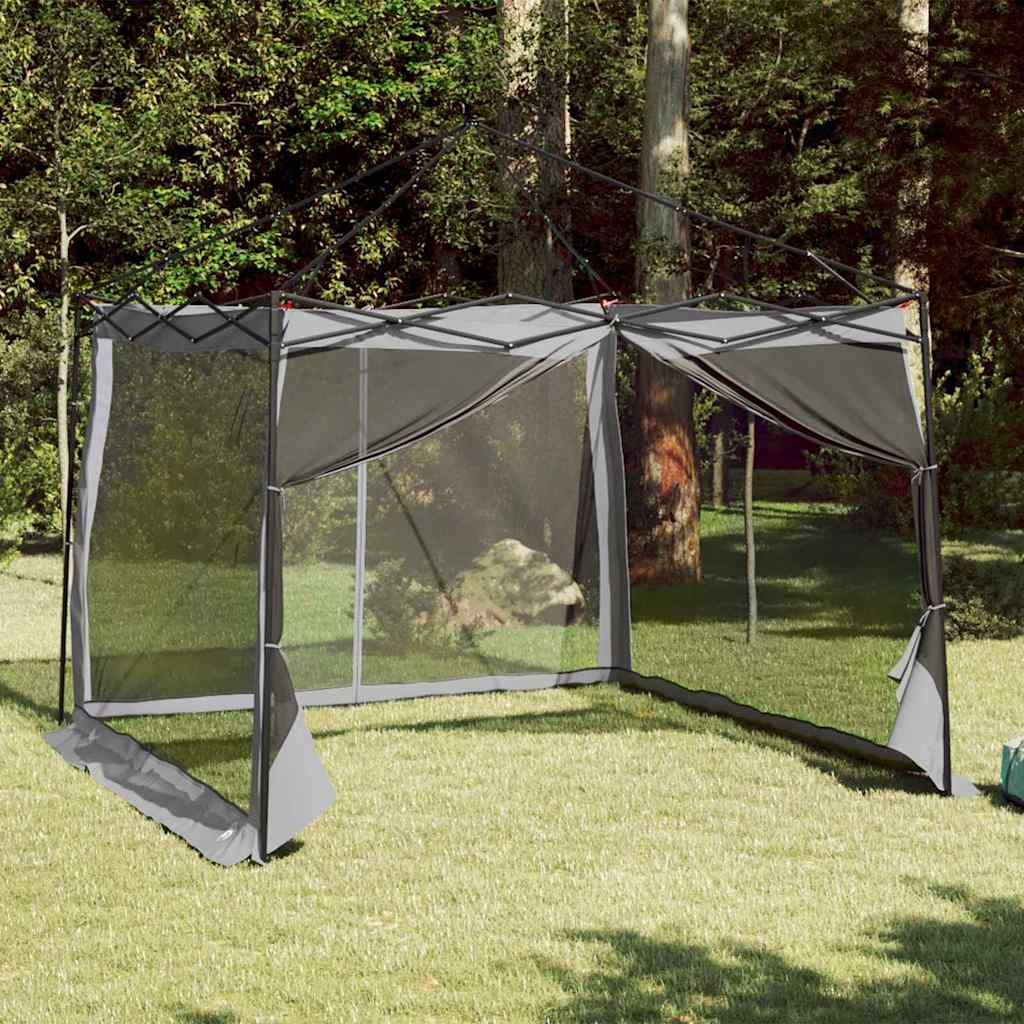 VidaXL Innenzelt mit Dach grau und orange 303 x 303 x 196 cm Taft