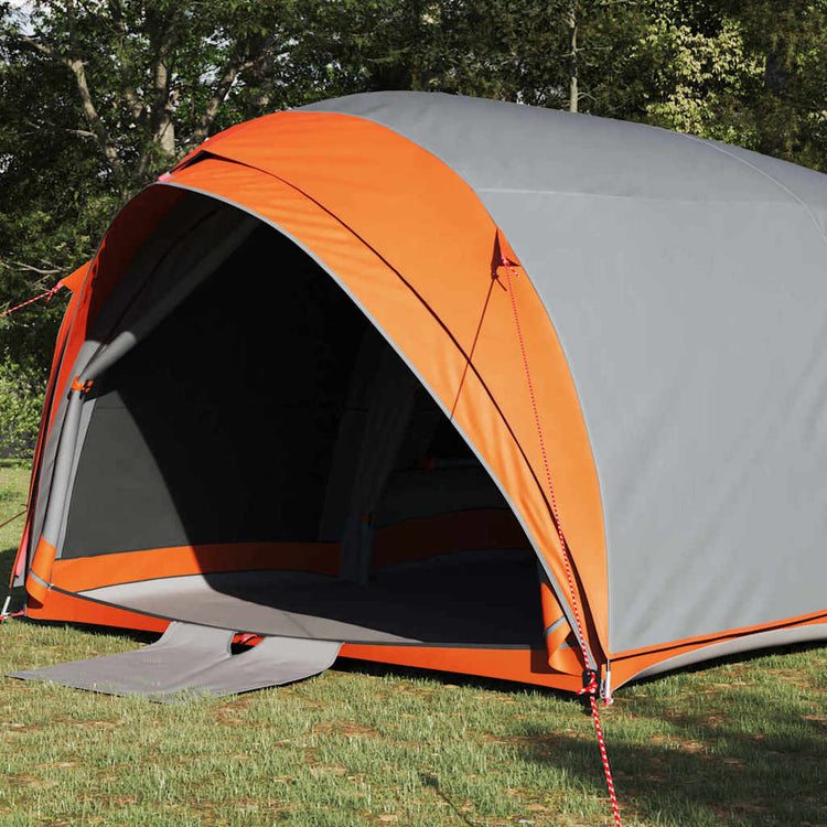 Vidaxx Tunnelzelt mit Dach grau und orange 410 x 285 x 198 cm Taft