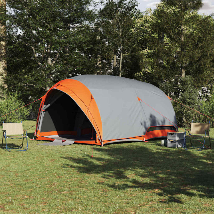 Vidaxx Tunnelzelt mit Dach grau und orange 410 x 285 x 198 cm Taft