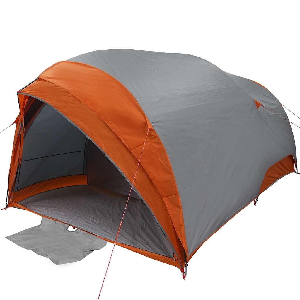 Vidaxx Tunnelzelt mit Dach grau und orange 410 x 285 x 198 cm Taft