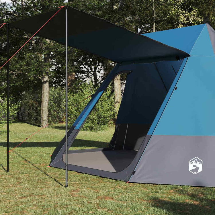 VidaXL Campingzelt mit Dach mit Stauraum, blau, 482 x 360 x 227 cm, Taft