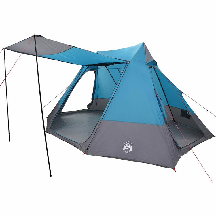 VidaXL Campingzelt mit Dach mit Stauraum, blau, 482 x 360 x 227 cm, Taft