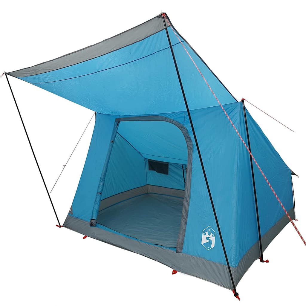 VidaXL Campingzelt mit Dach mit Stauraum, blau, 223 x 163 x 130 cm, Taft