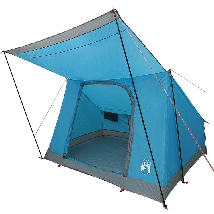 VidaXL Campingzelt mit Dach mit Stauraum, blau, 223 x 163 x 130 cm, Taft