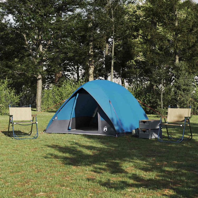 VidaXL Campingzelt mit Dach mit Stauraum Blau 275 x 230 x 140 cm Taft