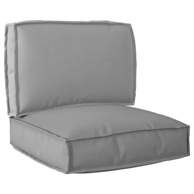 VidaXL Palettenkissen-Set 2-tlg. grauer Oxford-Stoff