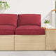 VidaXL Palettenkissen-Set 2-tlg. cremefarbener Oxford-Stoff