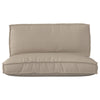 VidaXL Palettenkissen-Set 2-tlg. taupefarbener Oxford-Stoff