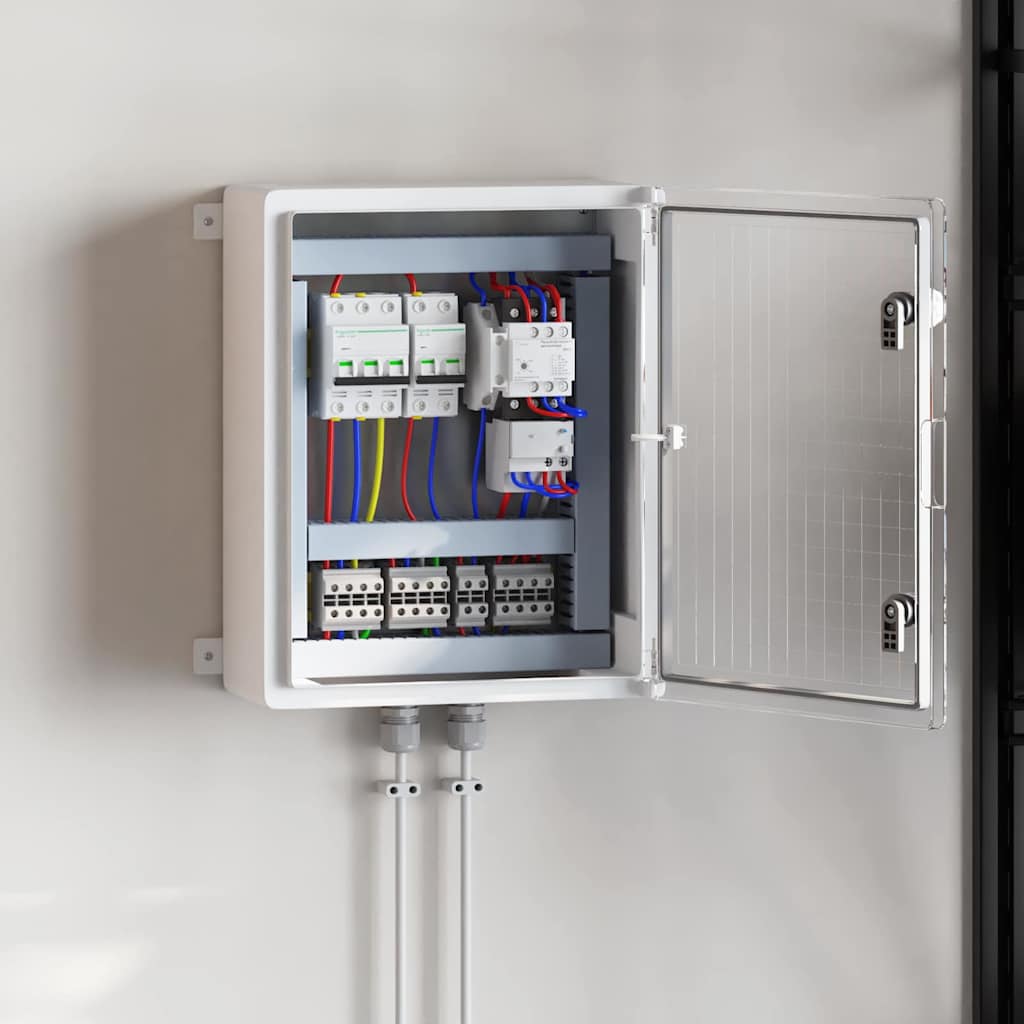 Vidaxxl Steuerkasten grau 40 x 24,5 x 50 cm ABS-Kunststoff
