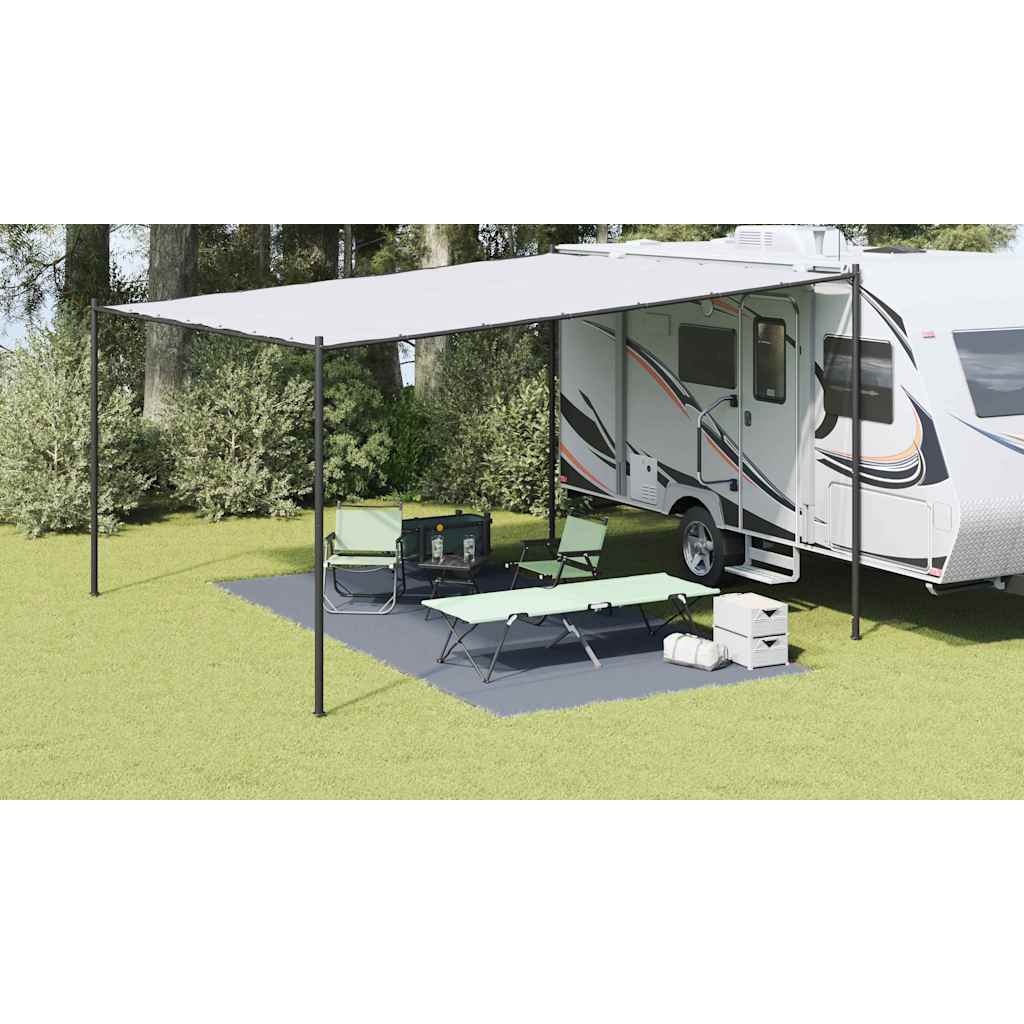Vidaxxl Zeltteppich blau und grau 500 x 250 cm Polyethylen