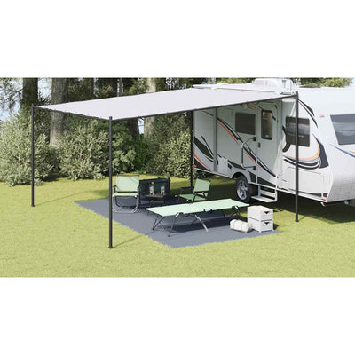 Vidaxxl Zeltteppich blau und grau 500 x 250 cm Polyethylen