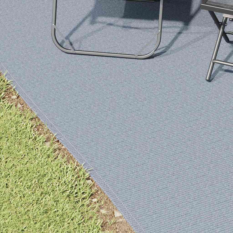 Vidaxxl Zeltteppich blau und grau 500 x 250 cm Polyethylen