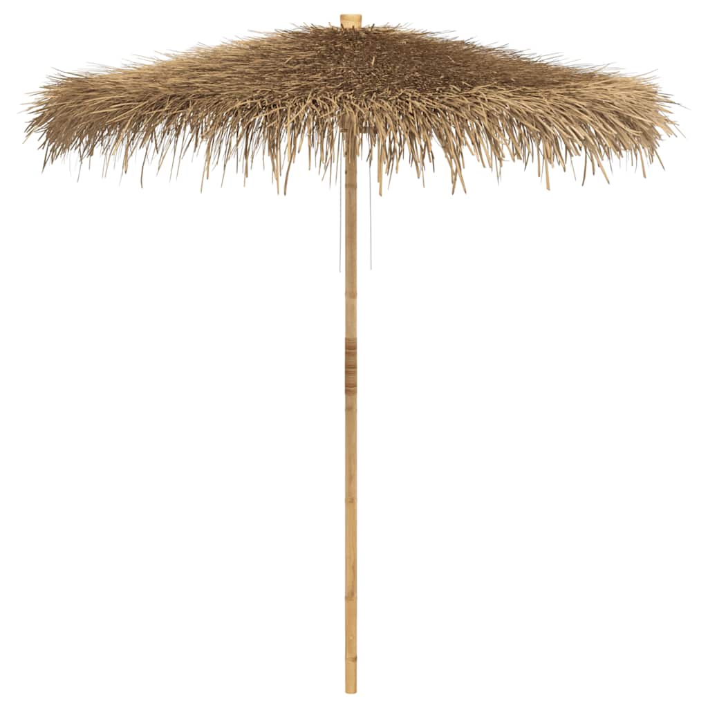 VidaXL Tiki-Regenschirm mit Bananenblatt-Baldachin 240 cm Bambus