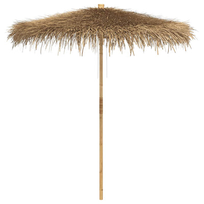 VidaXL Tiki-Regenschirm mit Bananenblatt-Baldachin 240 cm Bambus