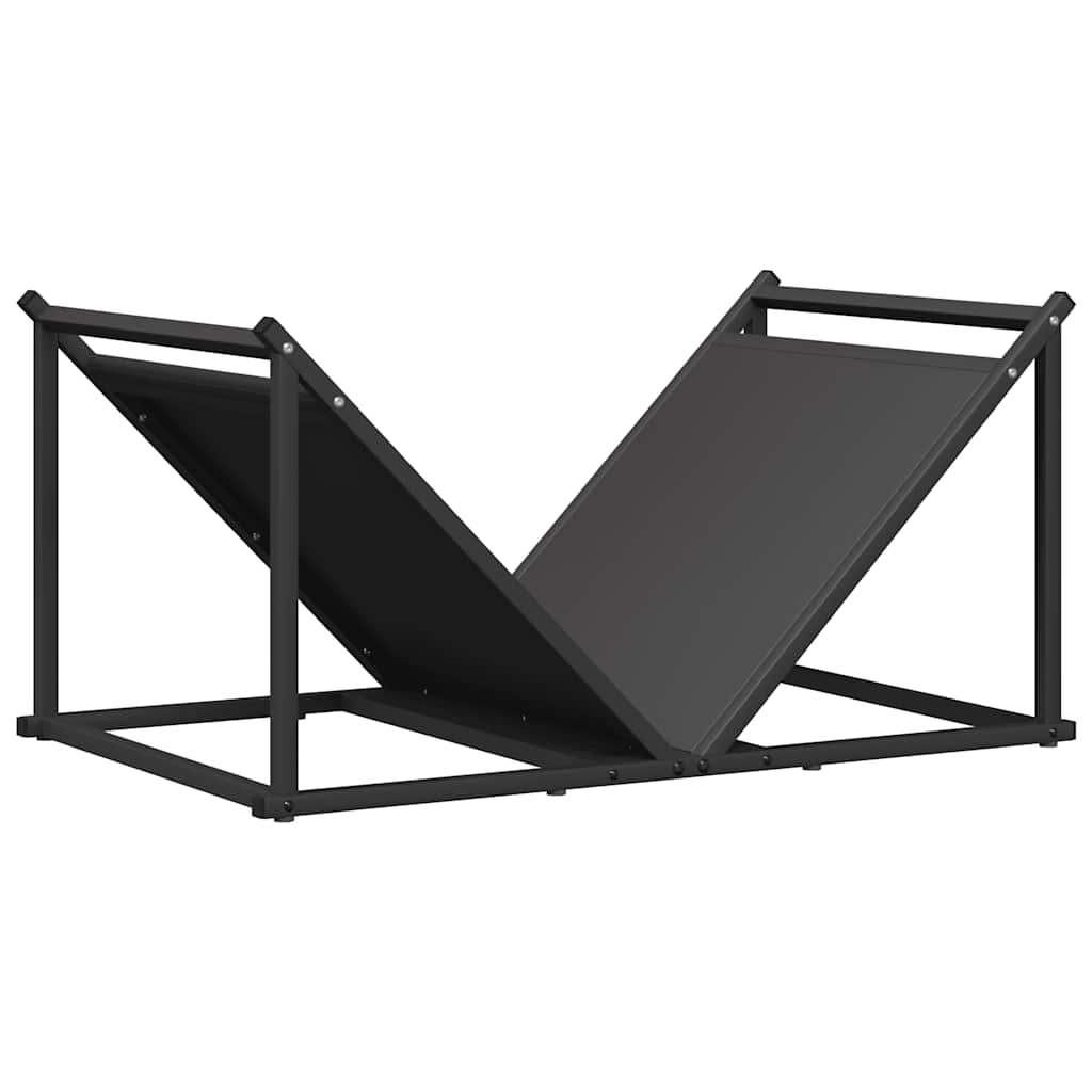 Vidaxx Kaminholzregal 70x43x34,5 cm kaltgewalzter Stahl schwarz