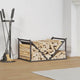 Vidaxx Kaminholzregal 70x43x34,5 cm kaltgewalzter Stahl schwarz