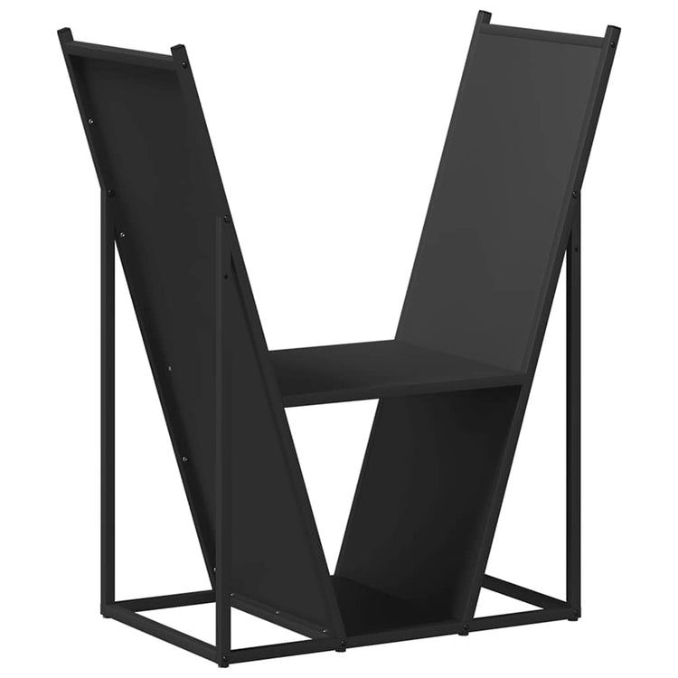 Vidaxx Kaminholzregal 69,5x35x81 cm kaltgewalzter Stahl schwarz