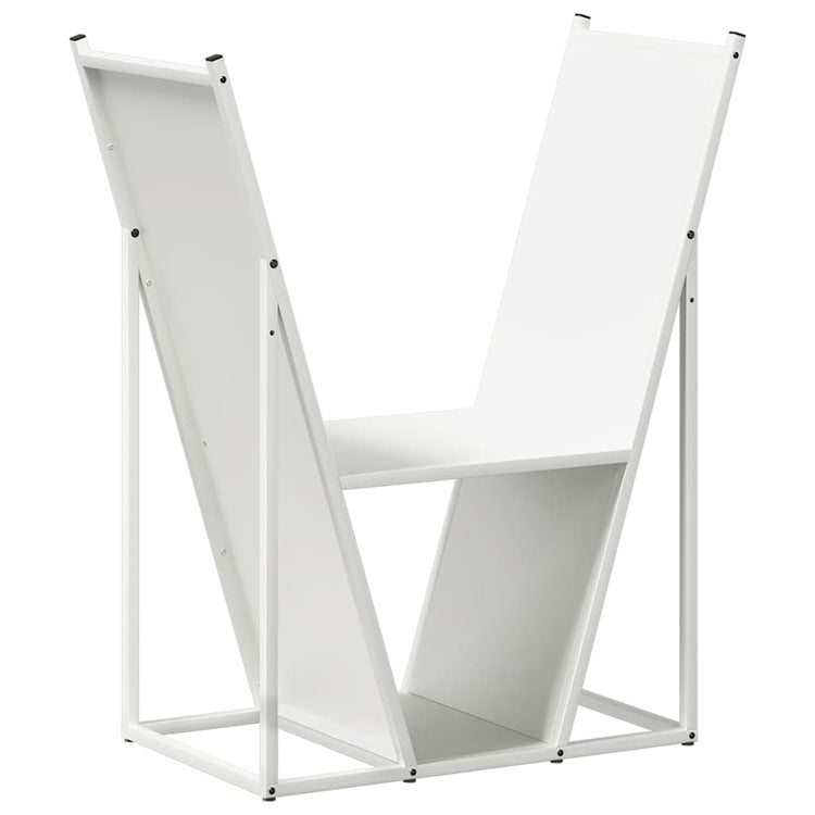 Vidaxx Kaminholzregal 69,5x35x81 cm kaltgewalzter Stahl weiß