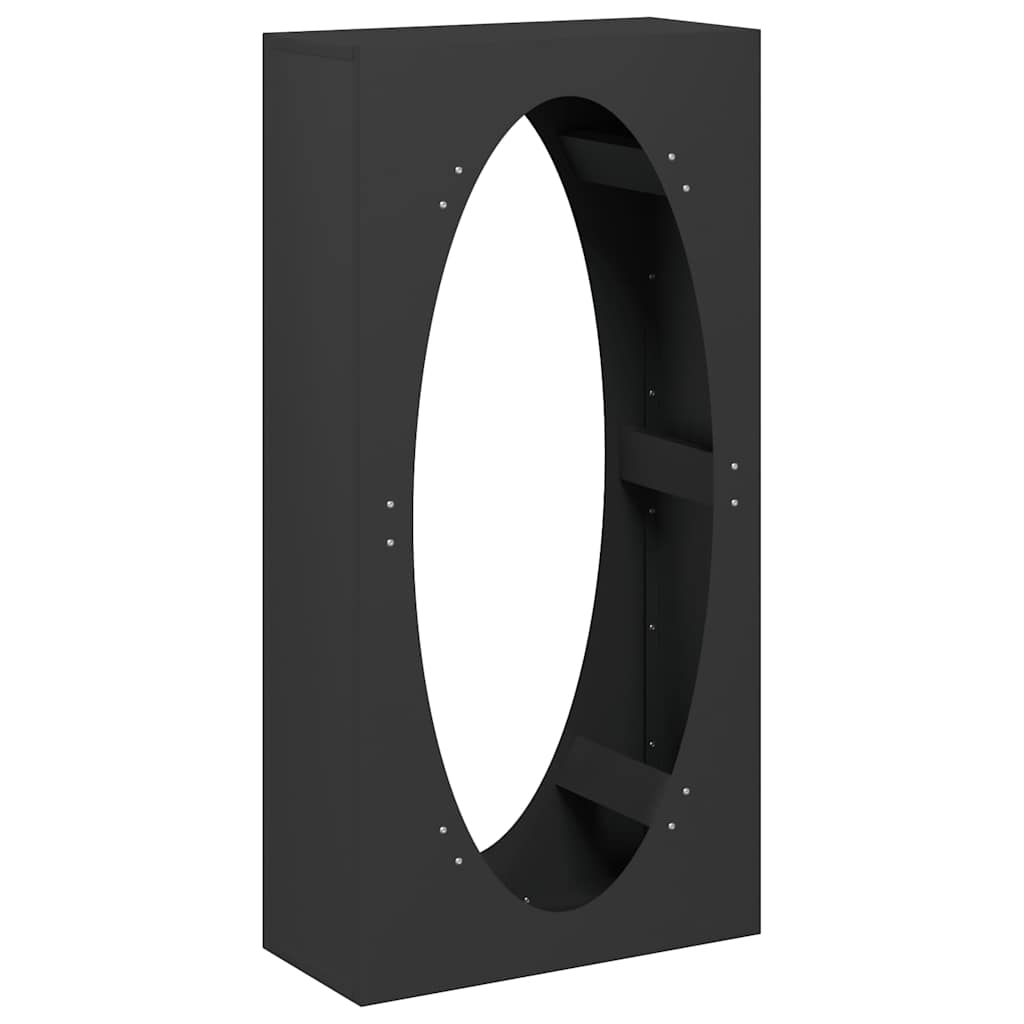 Vidaxx Kaminholzregal 50x23x100 cm kaltgewalzter Stahl schwarz