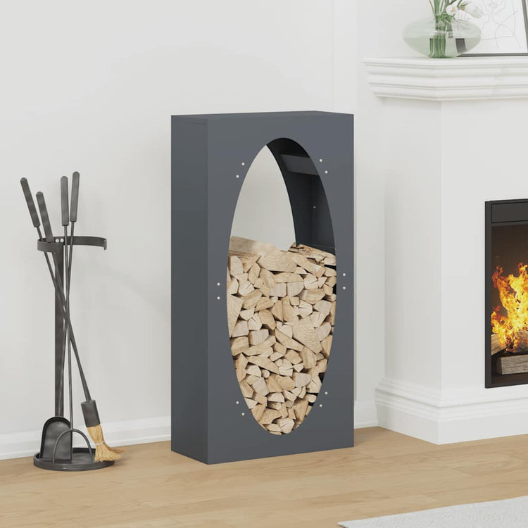 Vidaxx Kaminholzregal 50x23x100 cm kaltgewalzter Stahl Anthrazit
