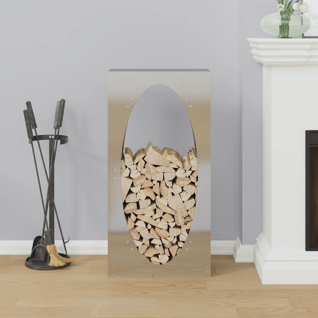 Vidaxx Kaminholzregal 50x23x100 cm Edelstahl