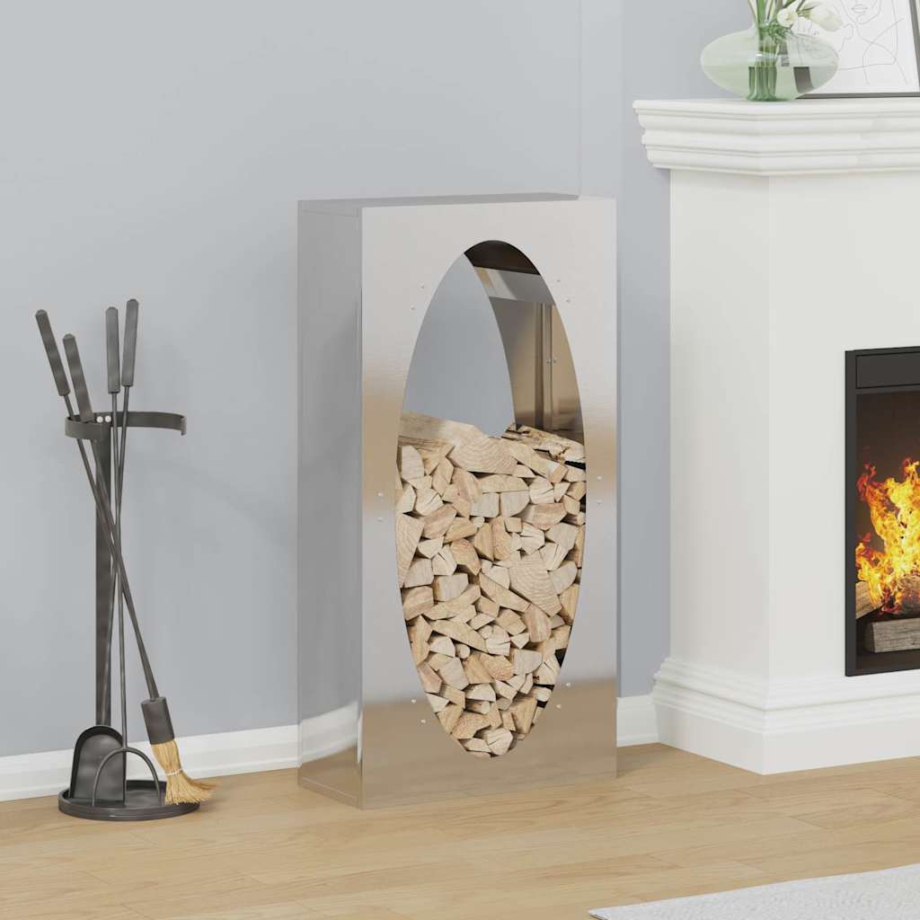 Vidaxx Kaminholzregal 50x23x100 cm Edelstahl