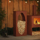 Vidaxx Kaminholzregal 50x23x100 cm wetterfester Stahl
