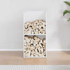 Vidaxx Kaminholzregal 40x30x80 cm kaltgewalzter Stahl weiß