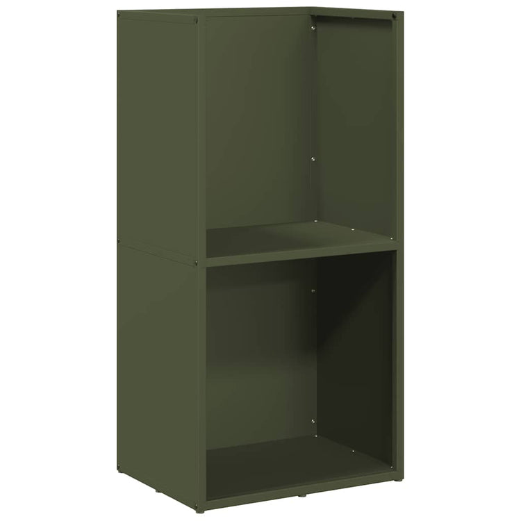 Vidaxx Kaminholzregal 40x30x80 cm kaltgewalzter Stahl olivgrün
