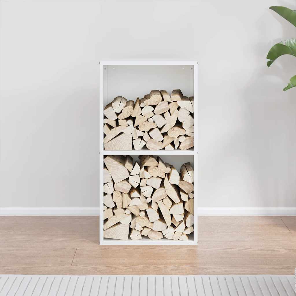 Vidaxx Kaminholzregal 40x30x75 cm kaltgewalzter Stahl weiß