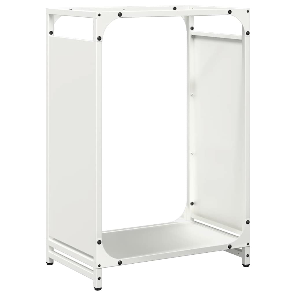 Vidaxx Kaminholzregal 44x28x65 cm kaltgewalzter Stahl weiß