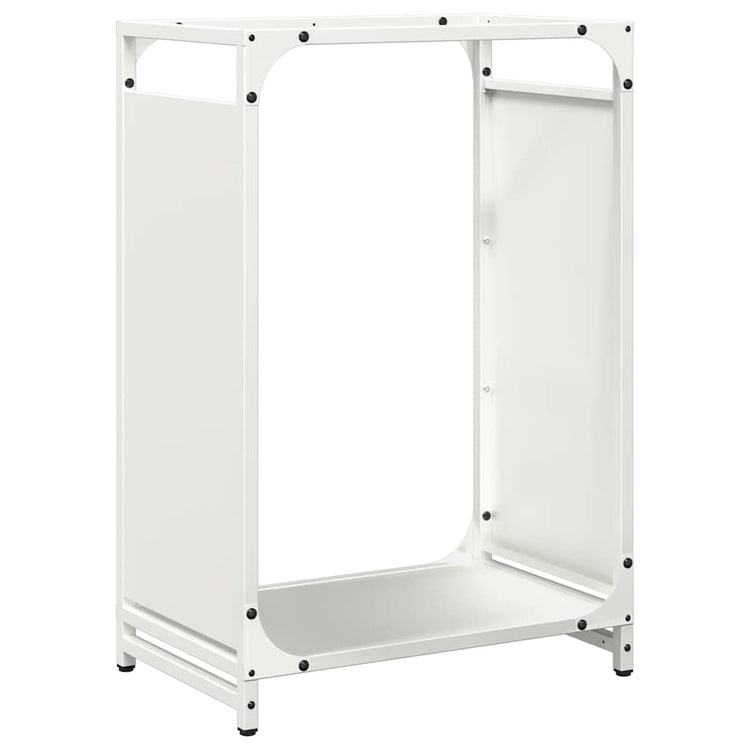Vidaxx Kaminholzregal 44x28x65 cm kaltgewalzter Stahl weiß