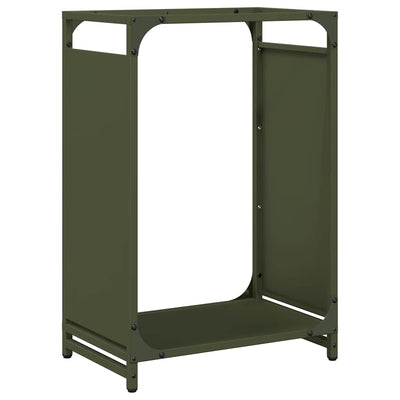Vidaxx Kaminholzregal 44x28x65 cm kaltgewalzter Stahl olivgrün