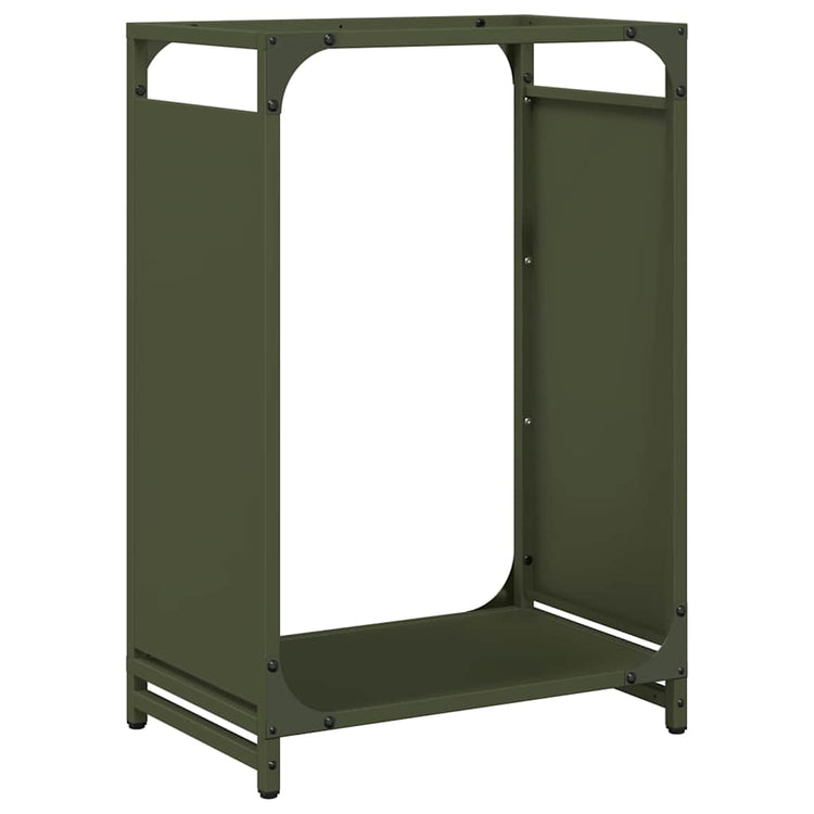 Vidaxx Kaminholzregal 44x28x65 cm kaltgewalzter Stahl olivgrün