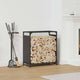 Vidaxx Kaminholzregal 60x28x65 cm kaltgewalzter Stahl schwarz
