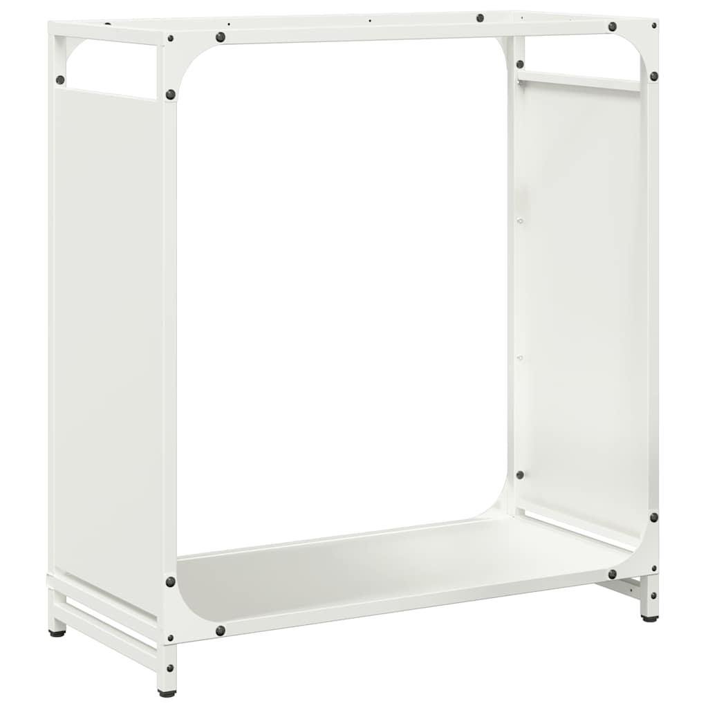 Vidaxx Kaminholzregal 60x28x65 cm kaltgewalzter Stahl weiß
