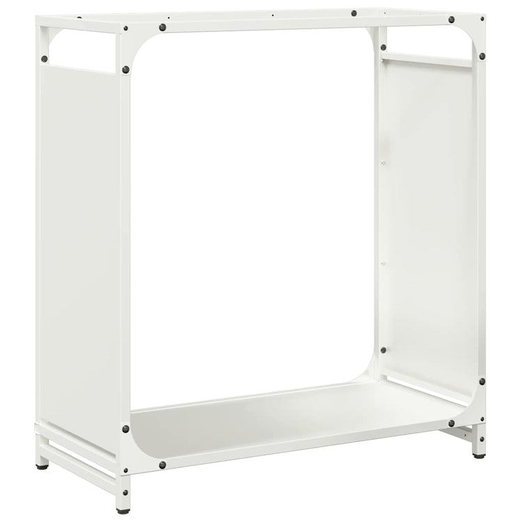 Vidaxx Kaminholzregal 60x28x65 cm kaltgewalzter Stahl weiß