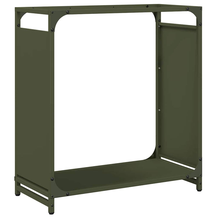 Vidaxx Kaminholzregal 60x28x65 cm kaltgewalzter Stahl olivgrün